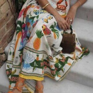 NWT Rachel Zoe Colorful Paradise Maxi Skirt Size S